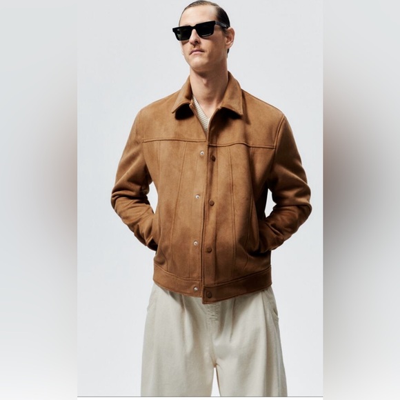 NWT  Zara Casadora  Faux Suede  jacket for men’s Size XL - Picture 3 of 12